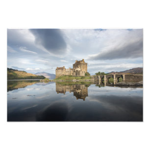 Impression Photo Eilean Donan Castle avec réflexion en Ecosse
