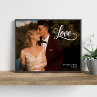 Élégant papier peint de mariage avec écriture Love