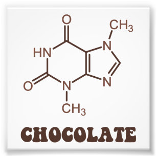 Impression Photo Élément Chocolat Scientifique Théobromine Molécule