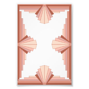 Impression Photo Éléments Art déco dans une palette d'or rose