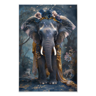 Impression Photo Eléphant en floraison