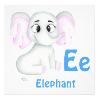 Elephant personnalise ABC : Lettre E - Ajouter vot