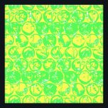 Impression Photo Emballage de bulle pop art vert et jaune<br><div class="desc">Motif à bulle pop art en vert et jaune</div>