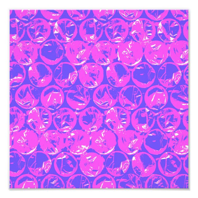 Impression Photo Emballage de bulle pop art violet (Devant)