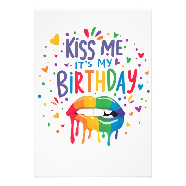 Impression Photo Embrasse-Moi C'est Mon Anniversaire (Devant)
