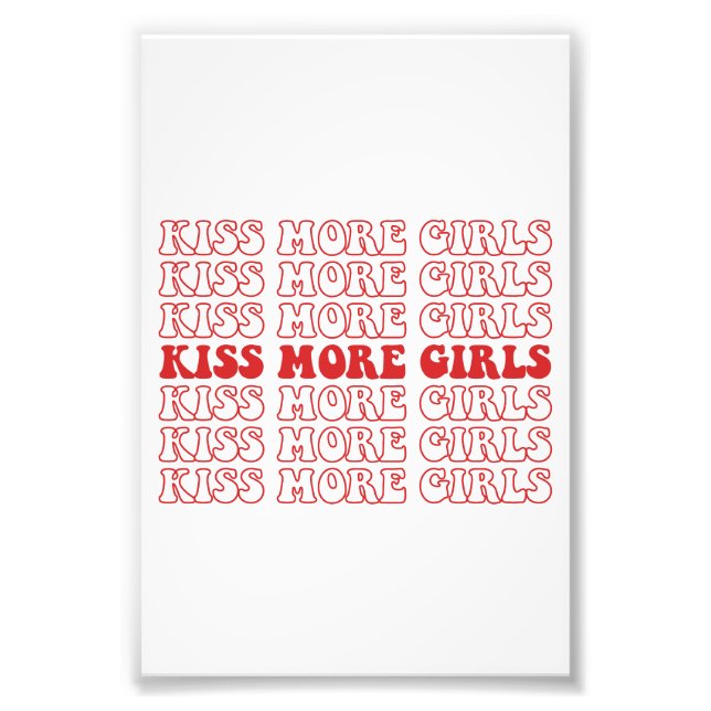 Impression Photo Embrassez plus de filles Lesbienne Bisexuelle Mois (Devant)