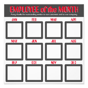 Impression Photo Employé du mois 4x4 photos affichage bureau