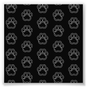 Impression Photo Empreinte De Patte Mignonne Animal Amateur De Chie