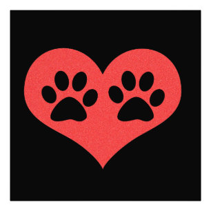 Impression Photo Empreintes de pattes dans mon coeur par Shirley Ta