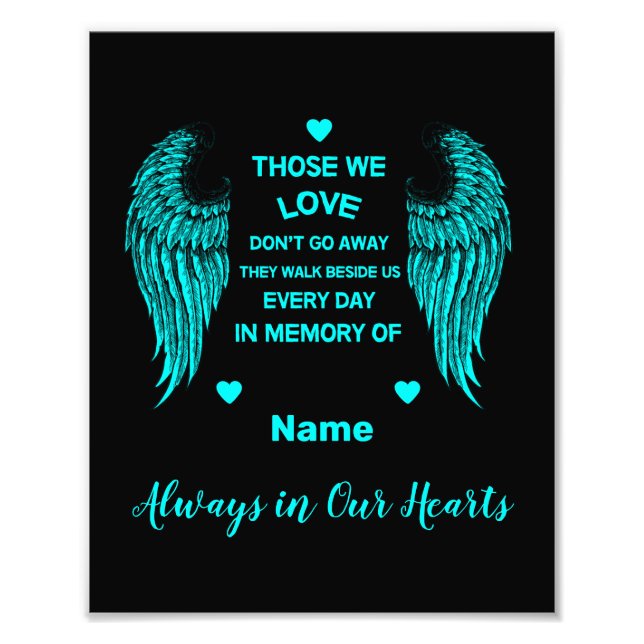 Impression Photo En Mémoire Bereavement Et Perte (Devant)