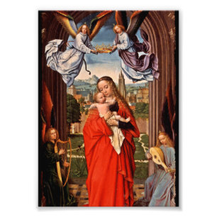 Impression Photo Enfant et anges de Madonna le Christ