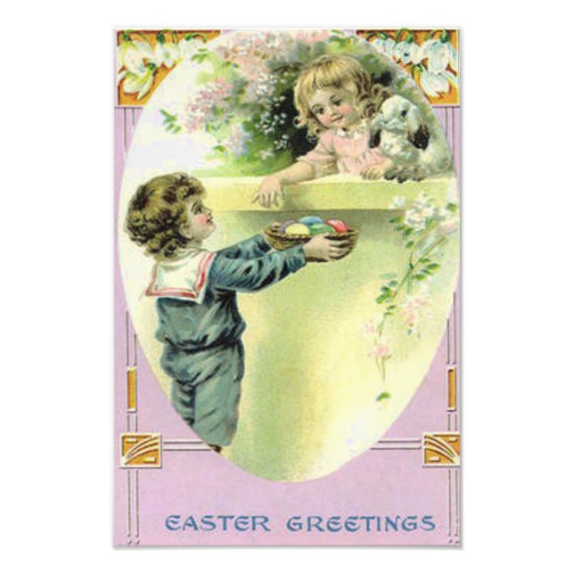 Impression Photo Enfant victorien Lapin de Pâques Lily (Devant)