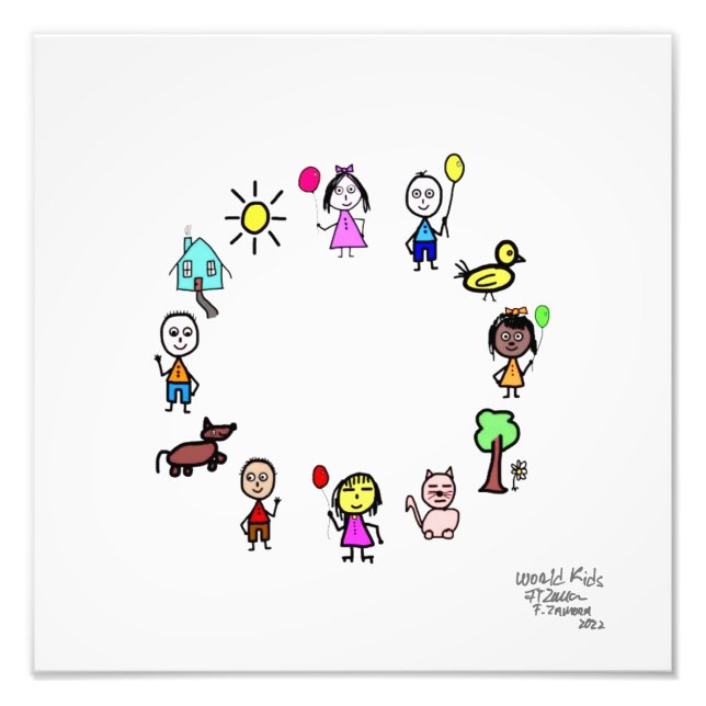 Impression Photo Enfants du monde (Devant)