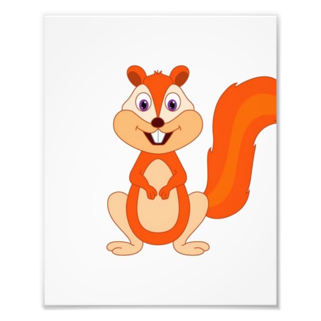 Impression Photo Enfants Salle Nursery Cute Squirrel (Devant)