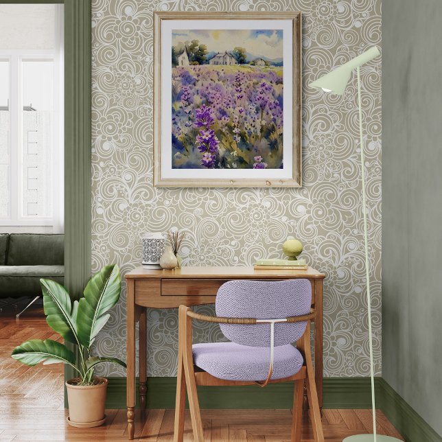 Impression Photo English Lavender Landscape (Créateur téléchargé)