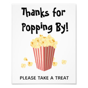 Impression Photo Enseigne de fête de mariage de cinéma de Popcorn