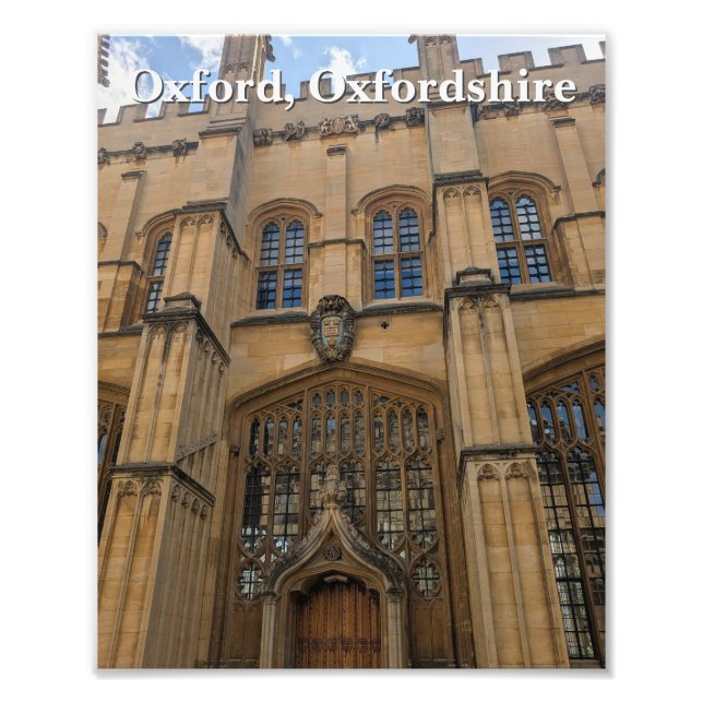 Impression Photo Entrée de la bibliothèque Bodleian, Oxford (Devant)