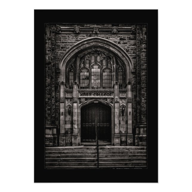 Impression Photo Entrée Knox College No 1 avec frontière (Devant)