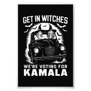 Impression Photo Entrez Sorcières Nous votons pour Kamala Halloween
