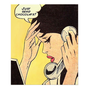 Impression Photo Envoyez juste du chocolat Bande dessinée vintage