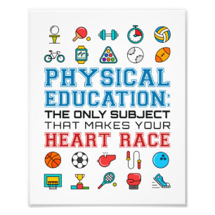 Impression Photo EP Teacher Phys Ed Gym Coach Race cardiaque