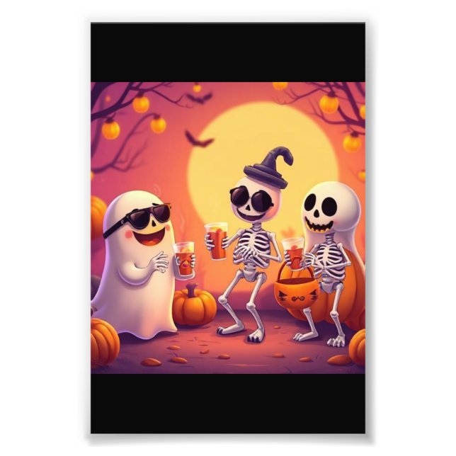 Impression Photo Epic Halloween – Cute Ghosts, Pumpkins & Skeletons (Devant)