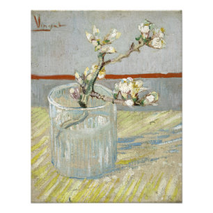 Impression Photo Épingle d'amande à fleurs en verre de Van Gogh