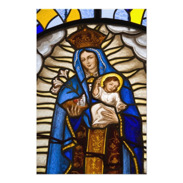 Impression Photo Equateur, Quito. Statue de la Vierge ailée (Devant)