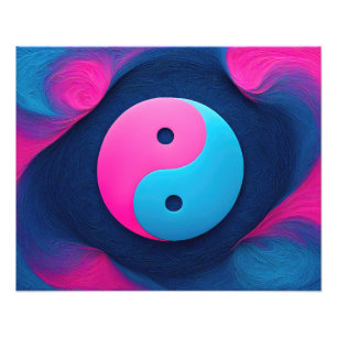 Impression Photo Équilibre géométrique : Motif dynamique Yin Yang