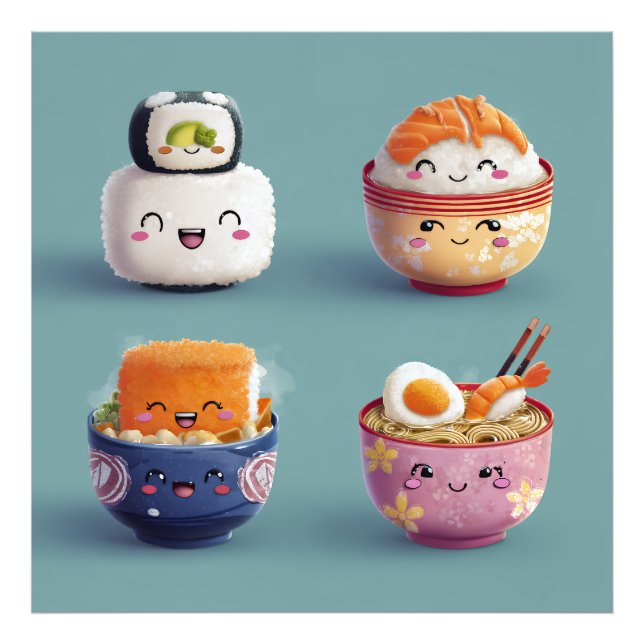 Impression Photo Équipage Kawaii Sushi & Ramen (Devant)