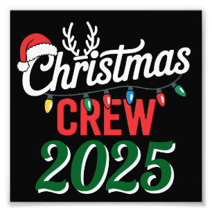 Impression Photo Équipe de Noël personnalisée 2025 Famille Xmas