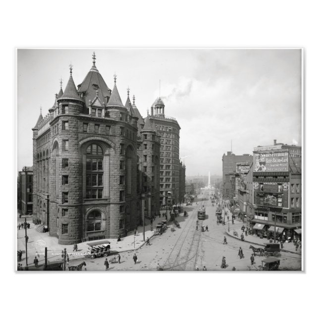 Impression Photo Erie County Savings Bank ~ Main & Niagara St. 1908 (Devant)