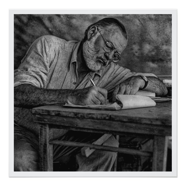 Impression Photo Ernest Hemingway au Kenya (Devant)