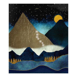 Impression Photo Escalade en montagne d'or