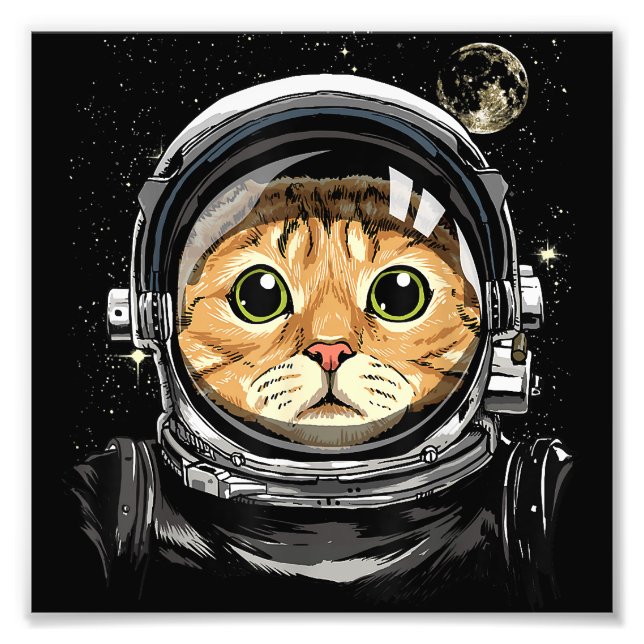 Impression Photo Espace extra-atmosphérique Chat Kitty Astronaut Vi (Devant)