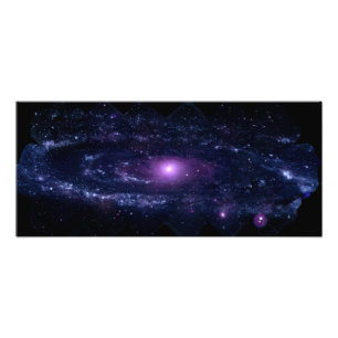 Impression Photo Espace galaxique d'Androméda violet ultraviolet