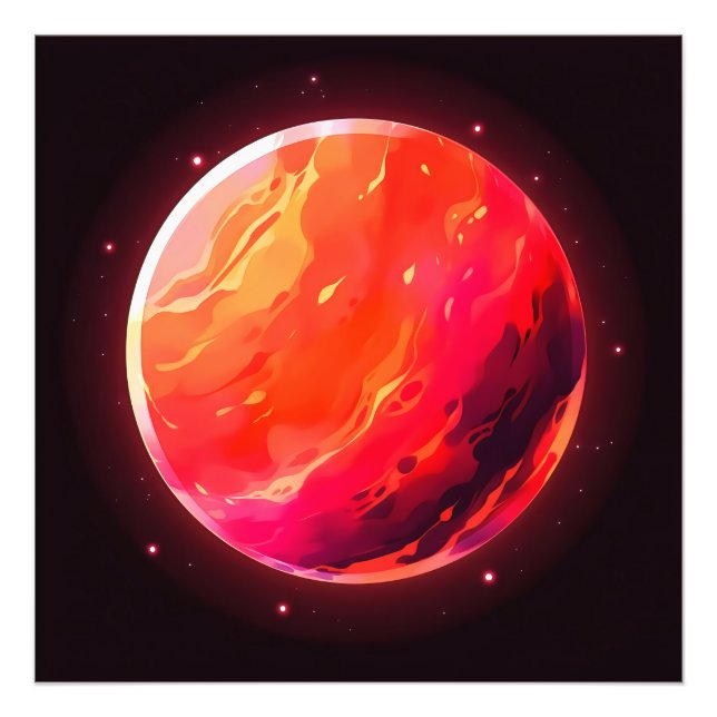 Impression Photo Espace planète rouge (Devant)