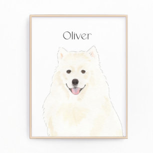 Impression Photo Esquimau américain personnalisé Samoyé Chien