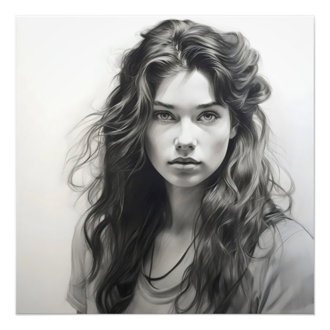 Impression Photo Esquisse fille (Devant)