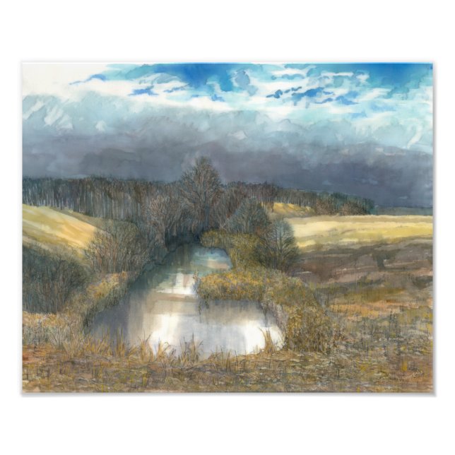 Impression Photo étang d'automne (Devant)