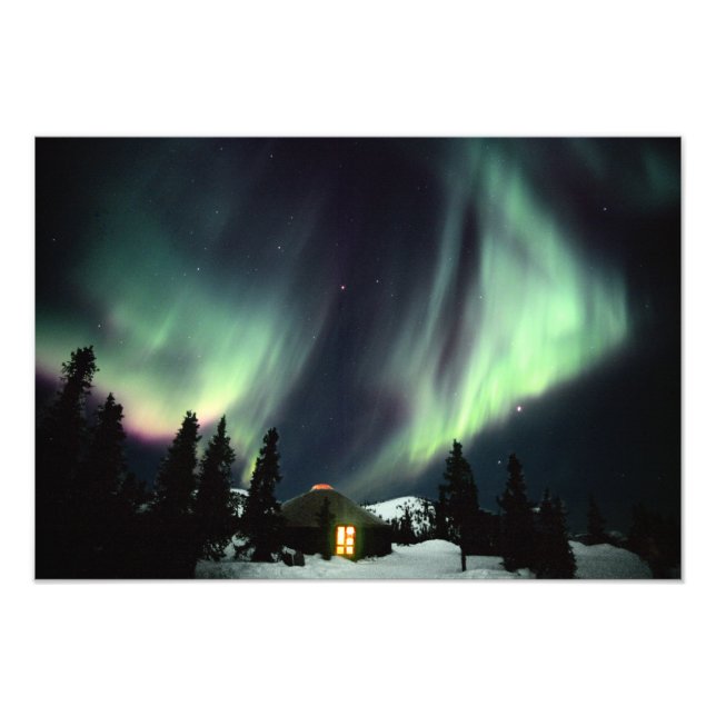 Impression Photo États-Unis, Alaska, Chena Hot Springs. Aurore boré (Devant)