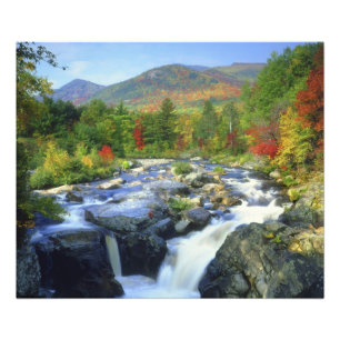 Impression Photo États-Unis, New York. Une cascade dans l'Adirondac