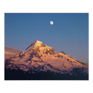 Impression Photo États-Unis, Oregon, mont Hood. Le coucher de solei
