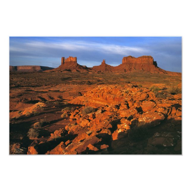 Impression Photo États-Unis, Utah, Monument Valley. Lumière du couc (Devant)