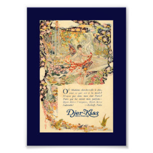 Impression Photo Étiquette français de parfum de Djer-Baiser