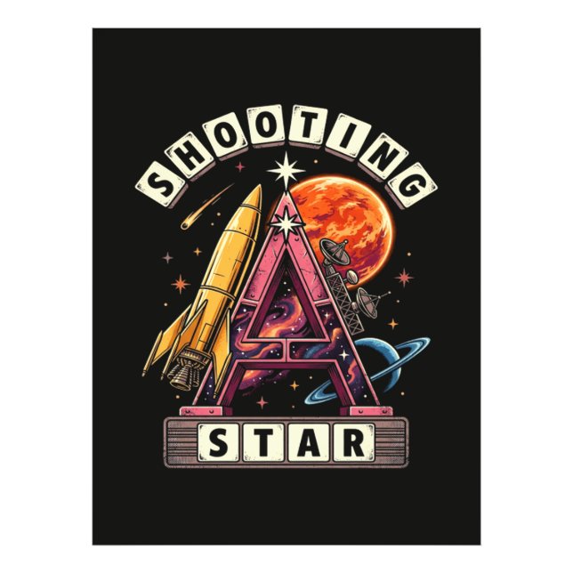 Impression Photo Etoile Filante Espace (Devant)