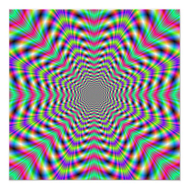 Impression Photo Étoiles psychédéliques en étoiles (Devant)