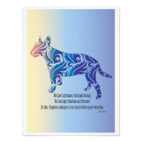 Être comme ouragan et tigre BULL TERRIER art