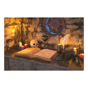 Impression Photo Étude de sorcier de fantasy médiéval