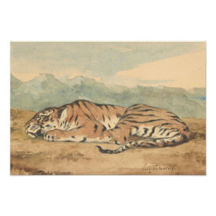 Impression Photo Eugene Delacroix - Royal Tiger